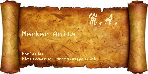 Merker Anita névjegykártya